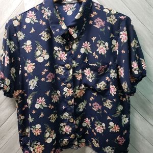 Pink Rose Floral Top